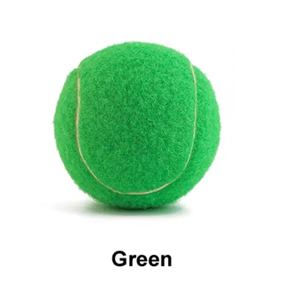 Rubber dog tennis ball in assorted bright colours with 6.3cm diameter for bite-resistant fetch play