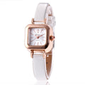 Women's art retro fashion watch with a 10mm alloy case shown in black, white, pink, and brown colour variants.