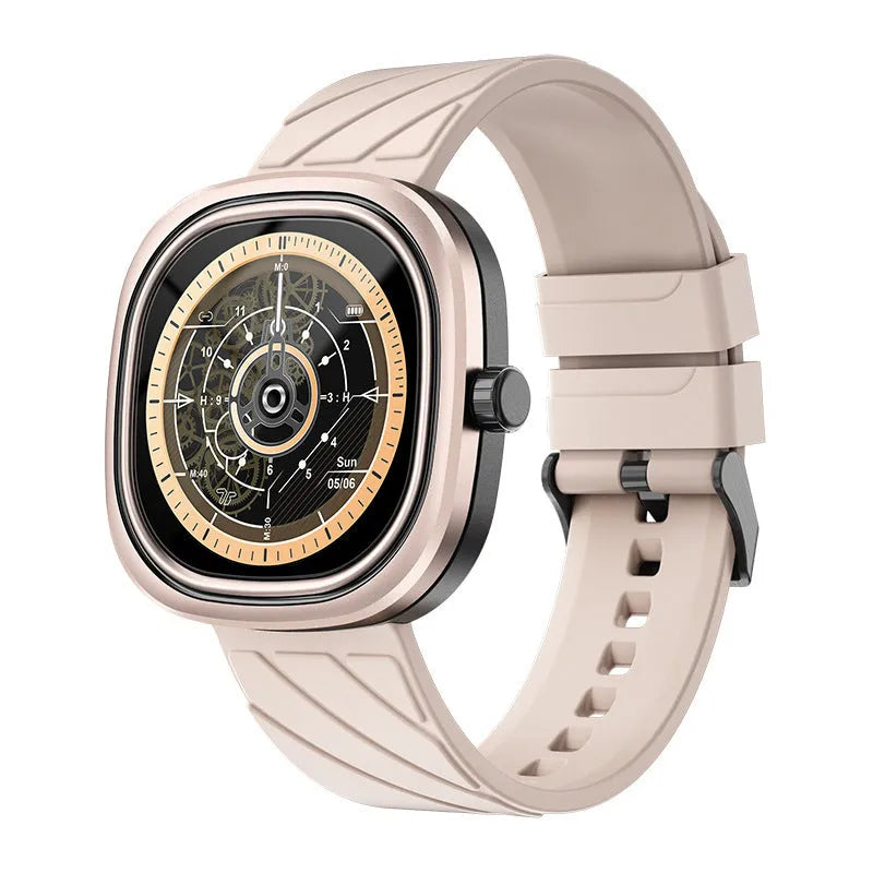 Fashion Bluetooth smart bracelet watch with 1.32-inch screen on a silicone wristband in black, green, or pink.