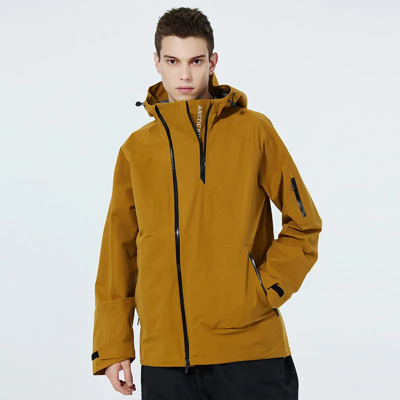 Men's and women's thin ski suit in yellow, black, grey and liner colours for snow sports