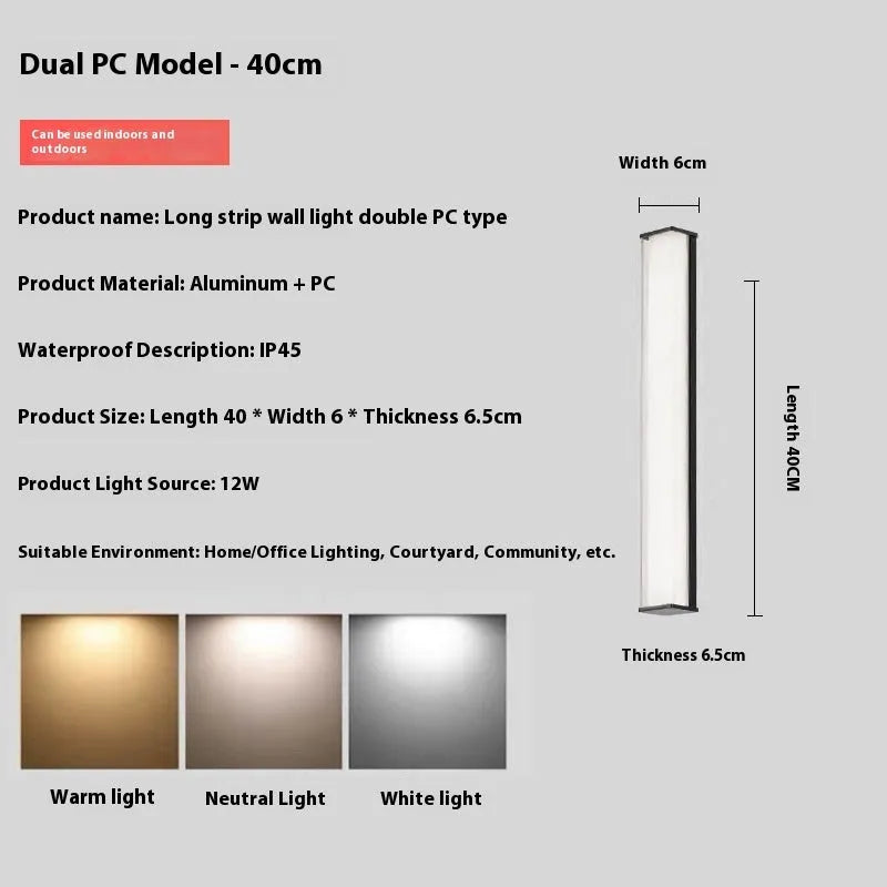 Modern outdoor wall lamp for villa hotel courtyard entrance lighting in five size options