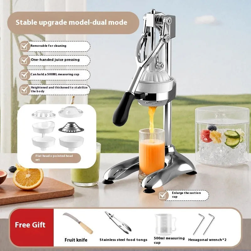 480mm manual stainless steel and plastic orange juicer with hand press lever