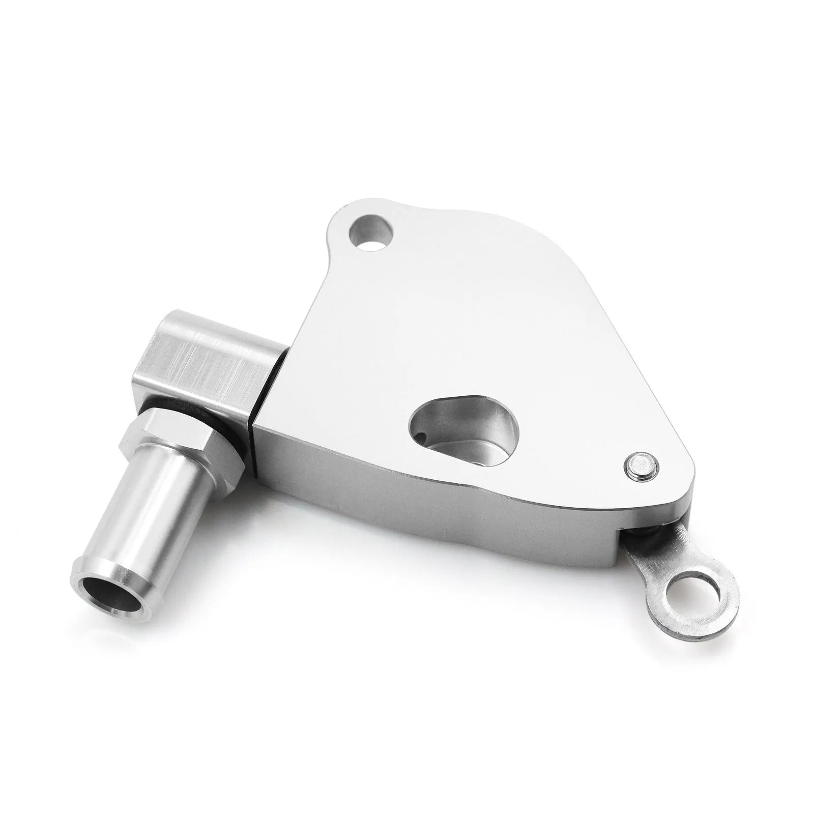 Billet aluminium intake manifold coolant adapter for K20 K24 engines with AN fittings