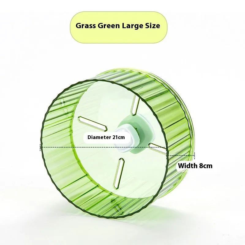 Plastic parrot running wheel toy for bird exercise in green colour