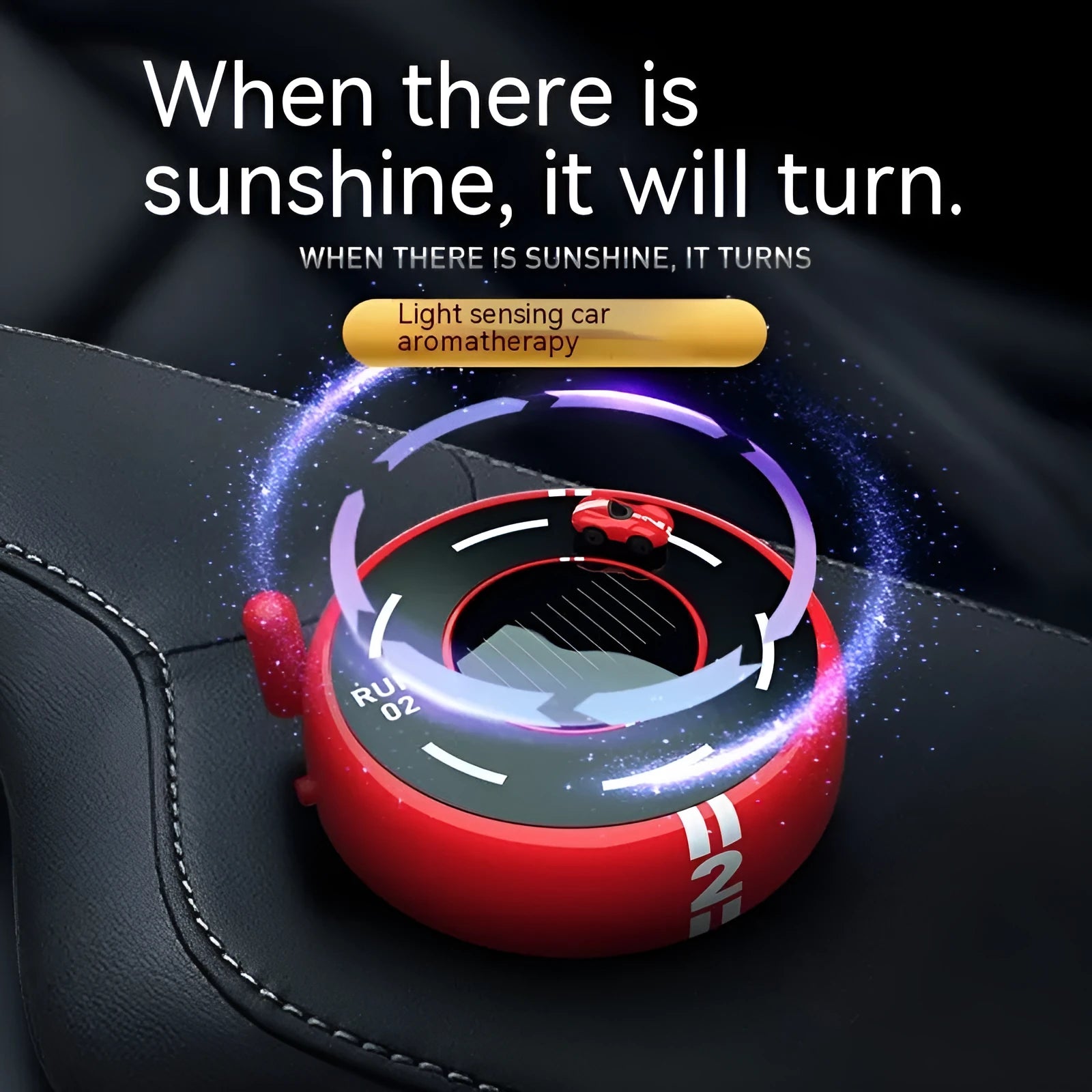 Round car model aromatherapy decoration in plastic construction with modern styling