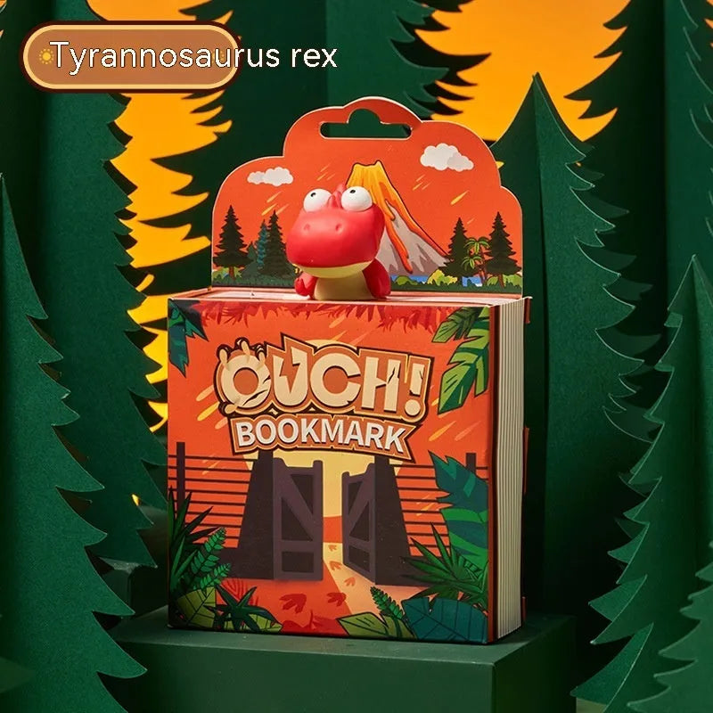 Dinosaur series animation style bookmark showing Tyrannosaurus rex design for pupils stationery