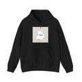 Black loose casual sports hoodie with drop-shoulder sleeves and side pockets