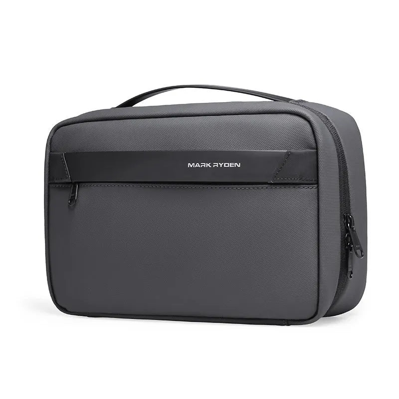 Men's portable toiletries storage bag with wet dry separation function in Oxford cloth