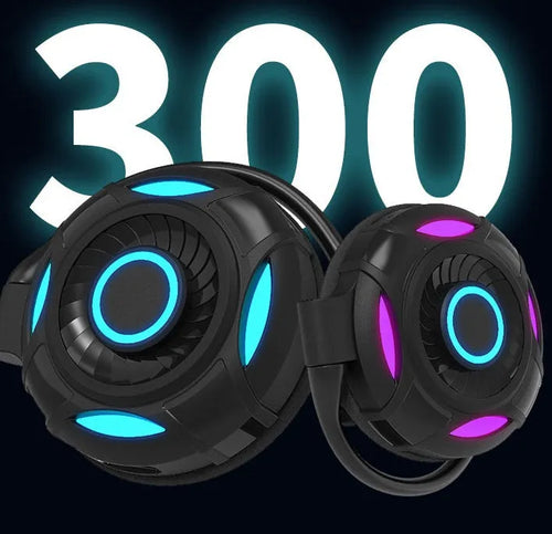 Black Bluetooth gaming earphones with hanging ear design showing USB charging port