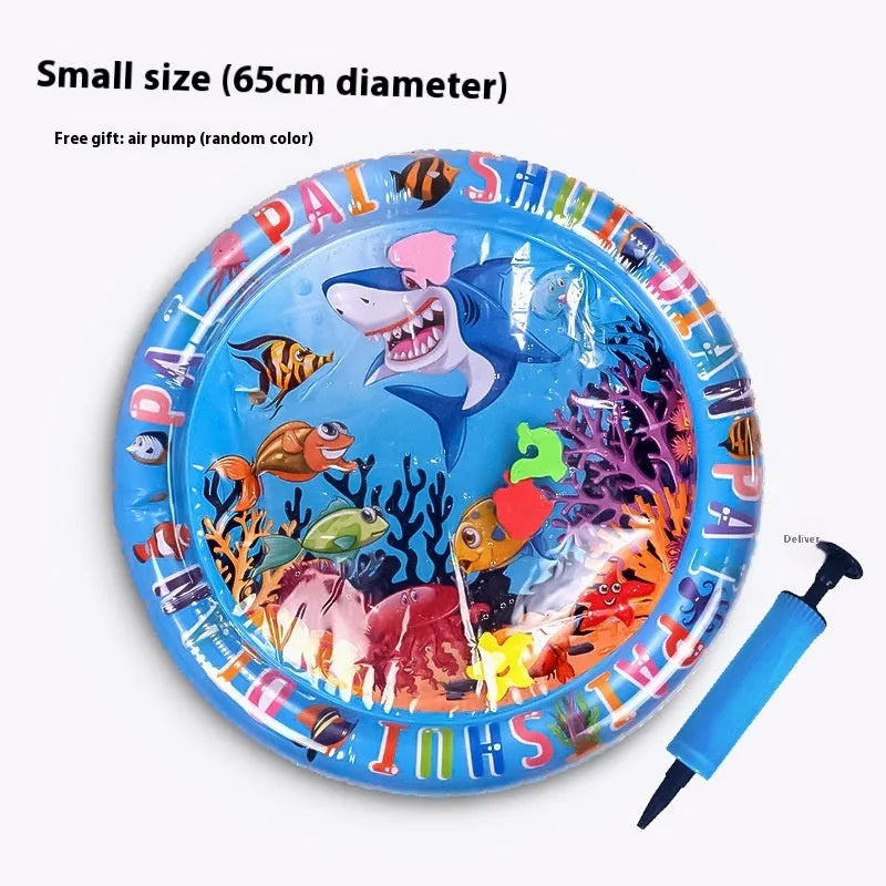 PVC inflatable pet water cooling mat in aquatic designs for dogs and cats