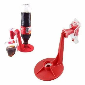 Red plastic Magic Tap soda dispenser accessory for 2-litre bottles