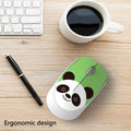 Wireless cartoon animal design mouse for laptop with USB receiver in yellow tiger style.