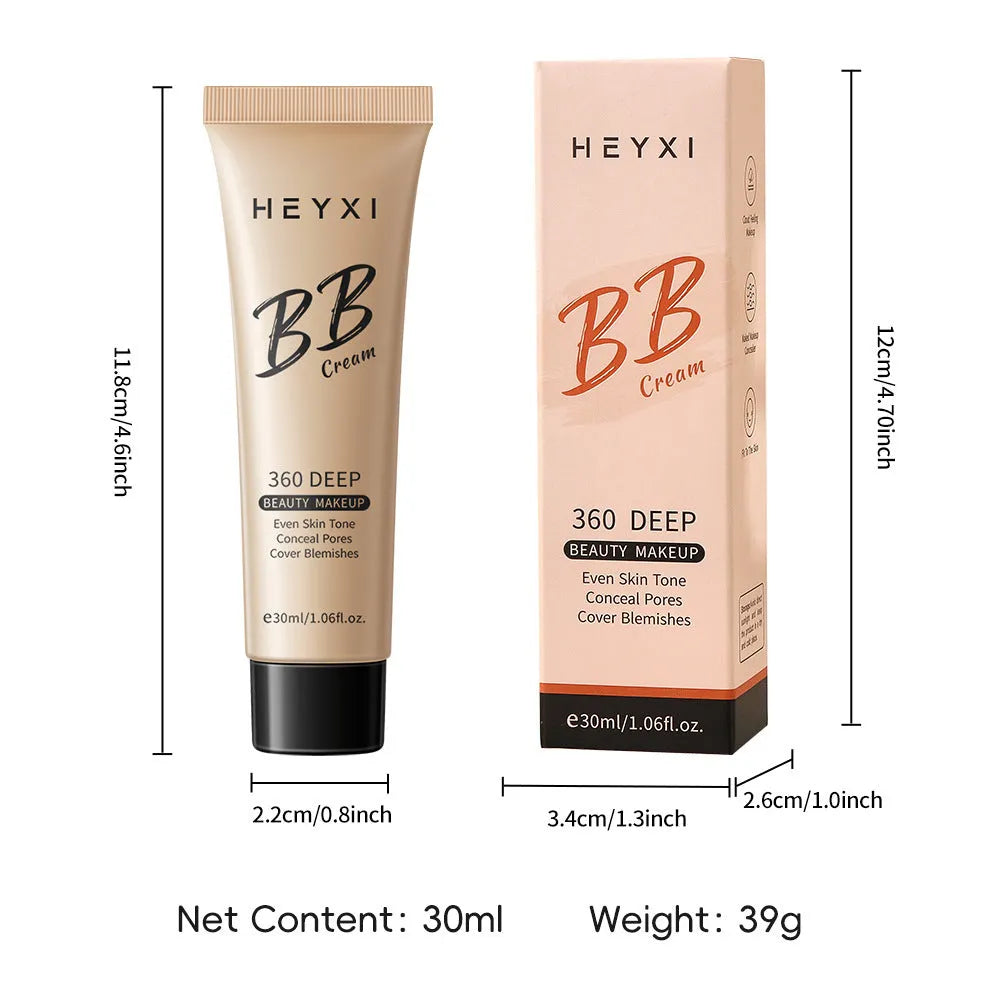 Waterproof and sweat-proof BB cream product in four colour shade options