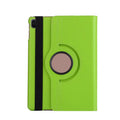 Imitation leather rotating clamshell protective sleeve for iPad, shown in rose red colour.