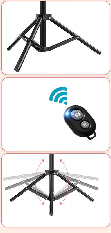 10-inch ring selfie beautifying light with adjustable metal bracket for smartphone video recording