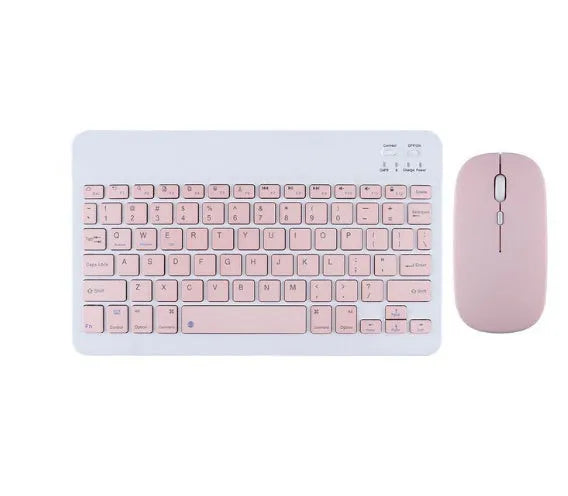 Pink and white Bluetooth wireless keyboard for girls with optional matching mouse