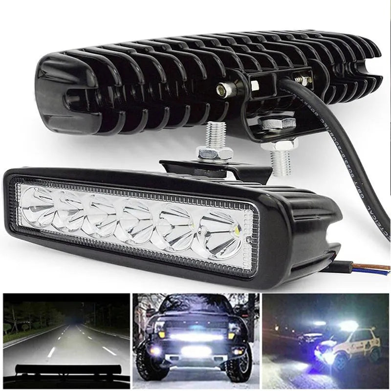 Black car auxiliary light with die-cast aluminium housing and polycarbonate cover