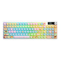 Black mechanical keyboard with RGB backlighting and full key layout for laptop use