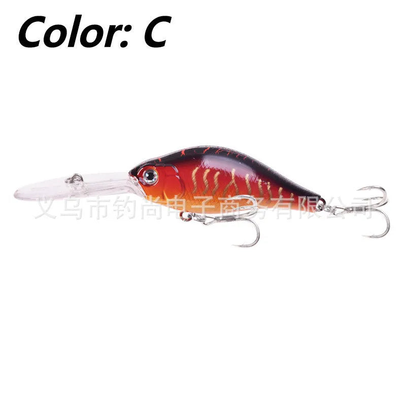 Floating rock little fat man mino fishing lure measuring 10.5cm with deep diving long tongue board