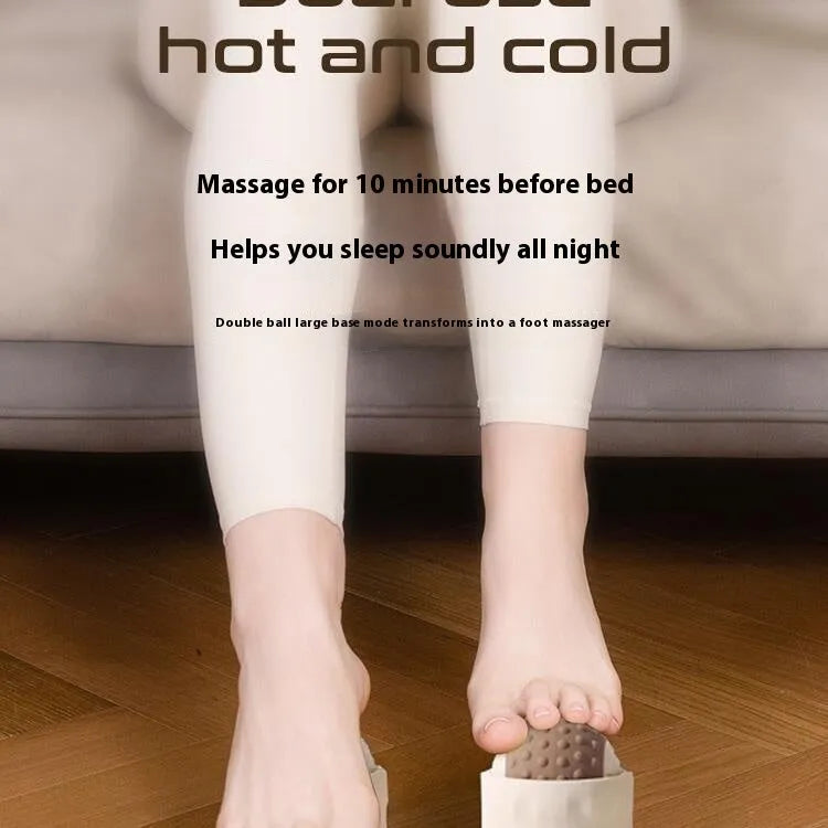 Dual ball massage therapy set for muscle relief with cold and hot compress functionality