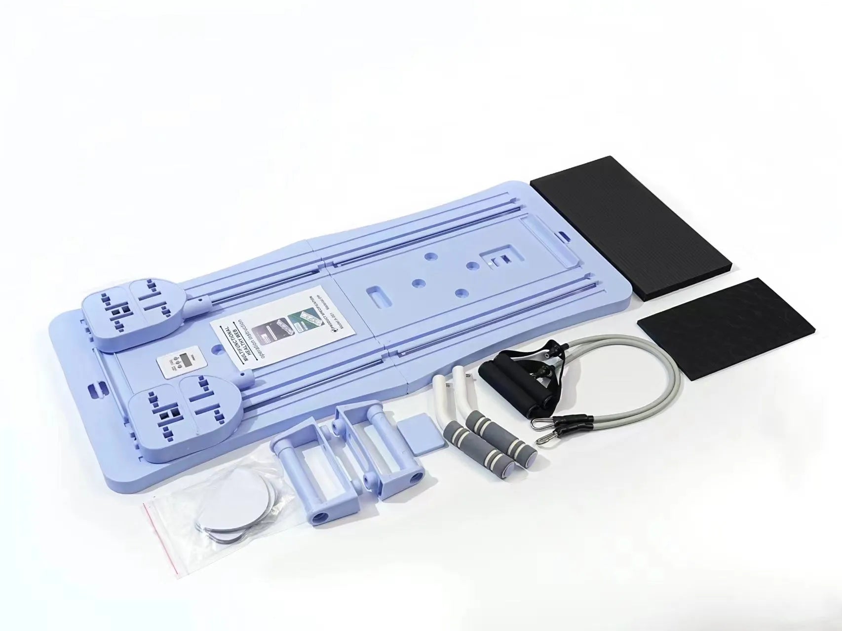 Purple foldable belly panel flat support trainer measuring 41x25cm