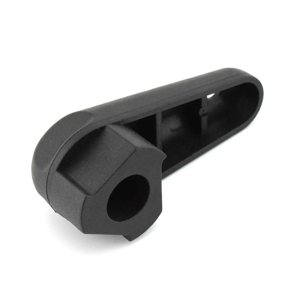 Black nylon quick-release wrench for BMW motorcycle oil cap on a 2004+ R model.