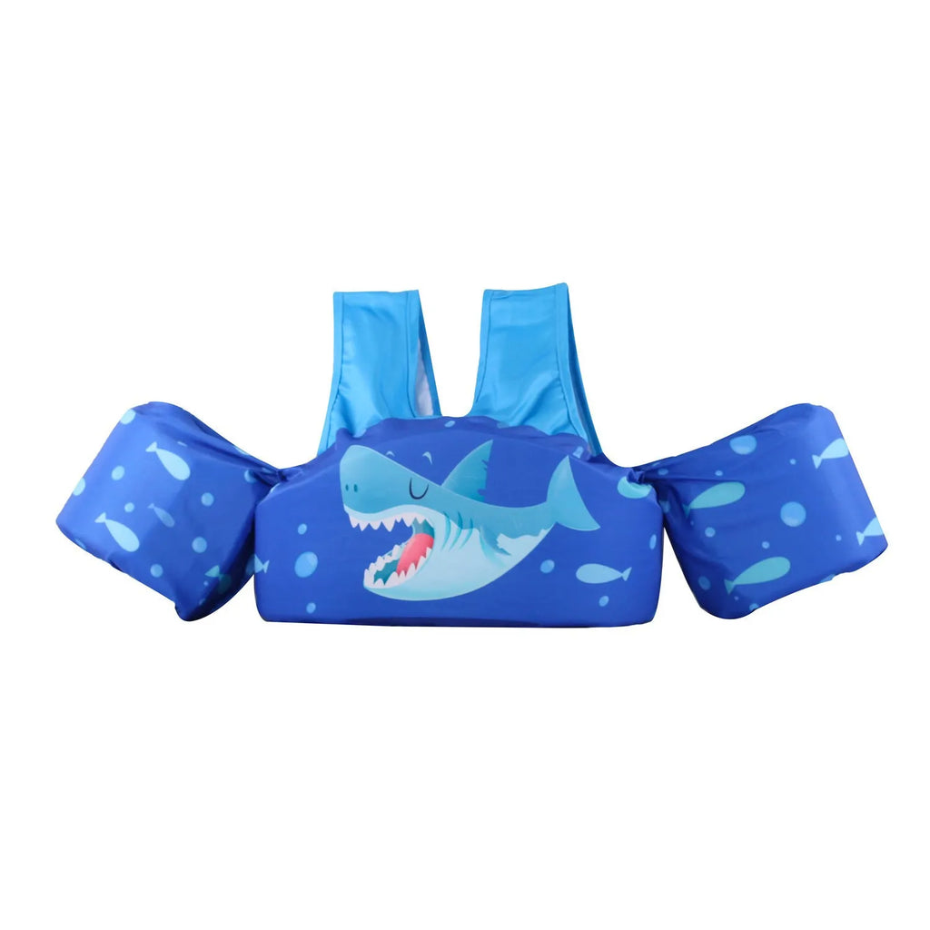 Cartoon children's swimming arm bands with lengthened arm ring design in various patterns including watermelon pineapple and blue crab