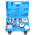 Volvo engine timing alignment tool kit made of carbon steel for cylinder head repair.