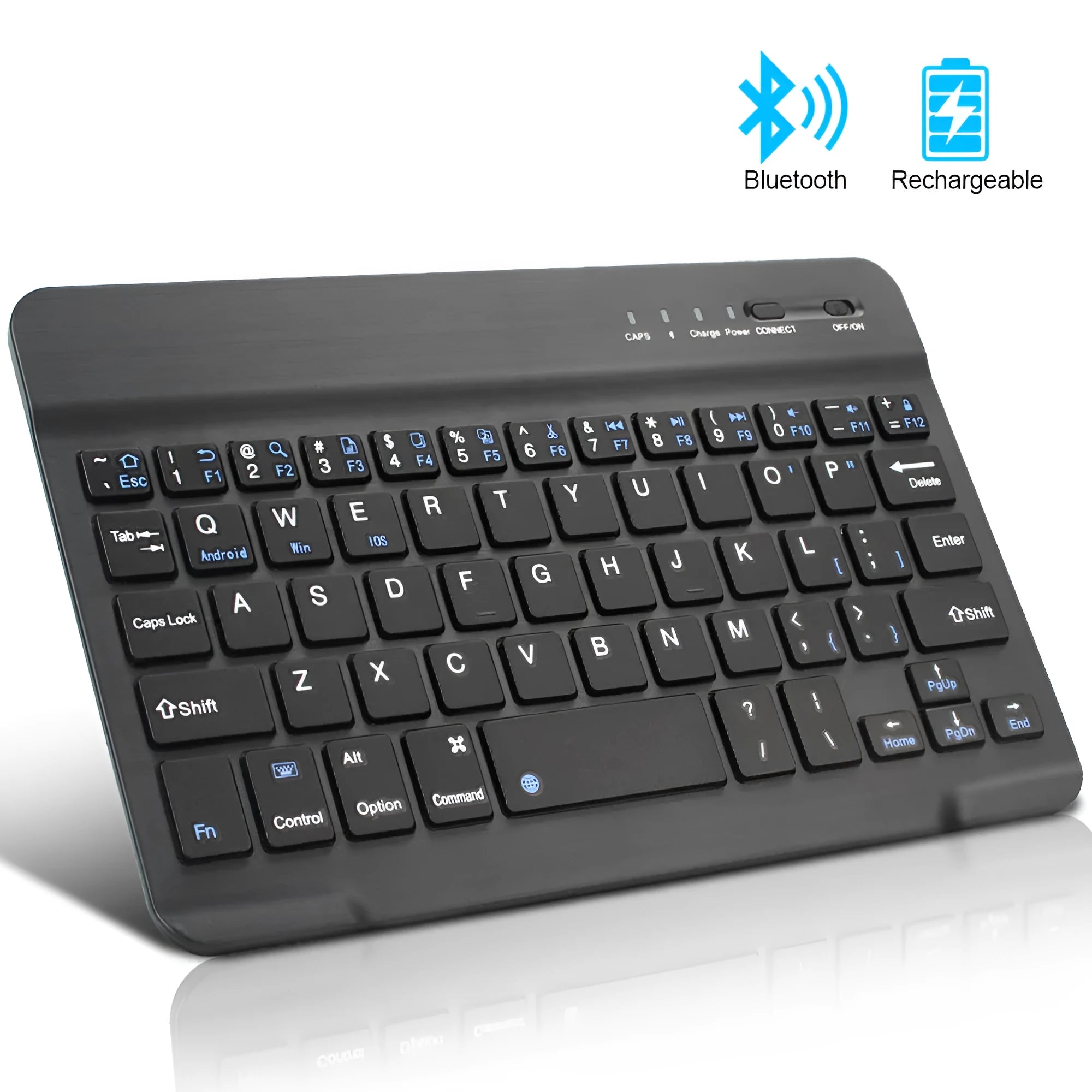 Black or white mini Bluetooth wireless keyboard for 7 9 or 10 inch tablets