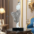 Modern sculptured ornament with luxury beauty characters in rose gold or silver finish, 48cm tall