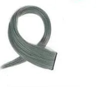 Long curly gradient hair extension patch in Aurora Purple colour, approx 60cm length.