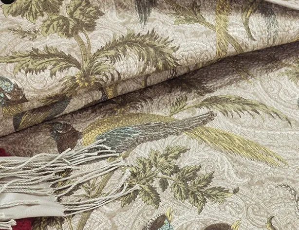 Blue floral patterned cotton bed sheet set with American bedspread styling and quilting design