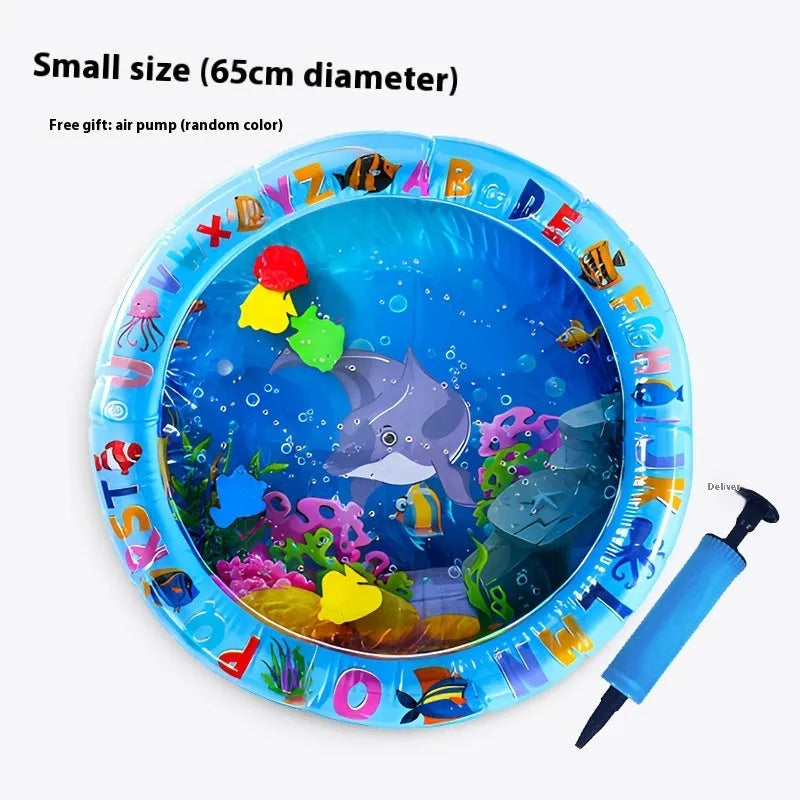 PVC inflatable pet water cooling mat in aquatic designs for dogs and cats