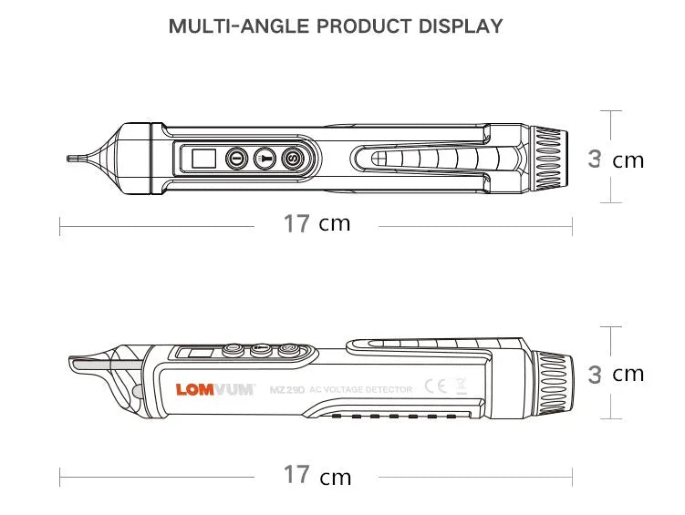 Intelligent checkpoint test pencil with black body and sensor tip for line detection