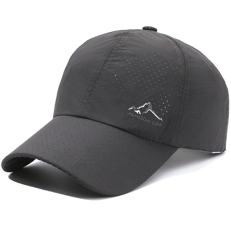 Korean-style adjustable baseball cap in polyester fabric with dome crown design for summer sun protection