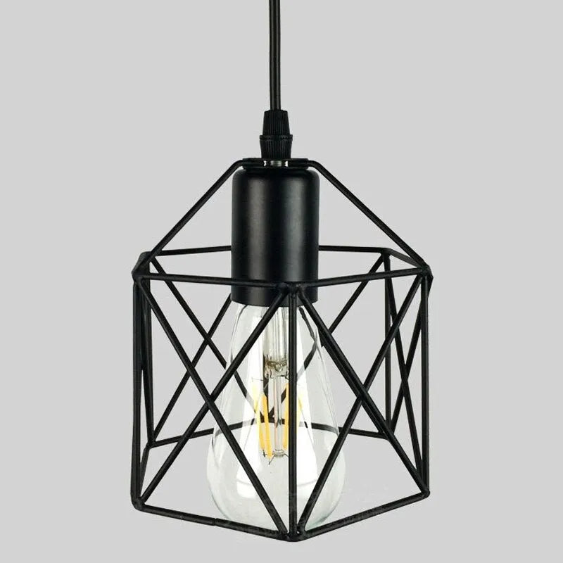 American country decorative light with iron shade in multiple head configurations