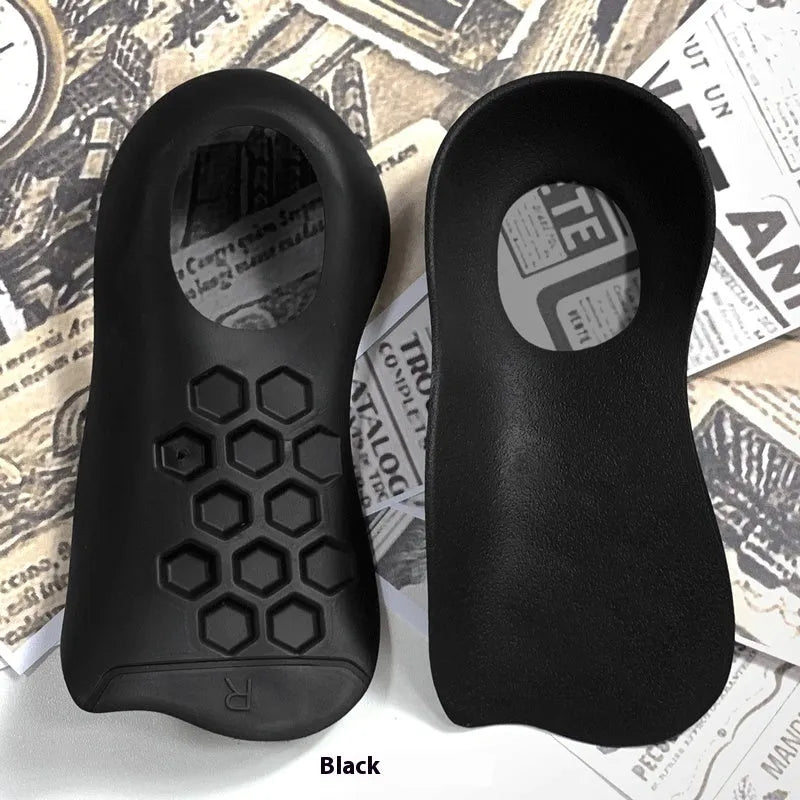 Varus correction arch support insoles in three colours with TPR construction