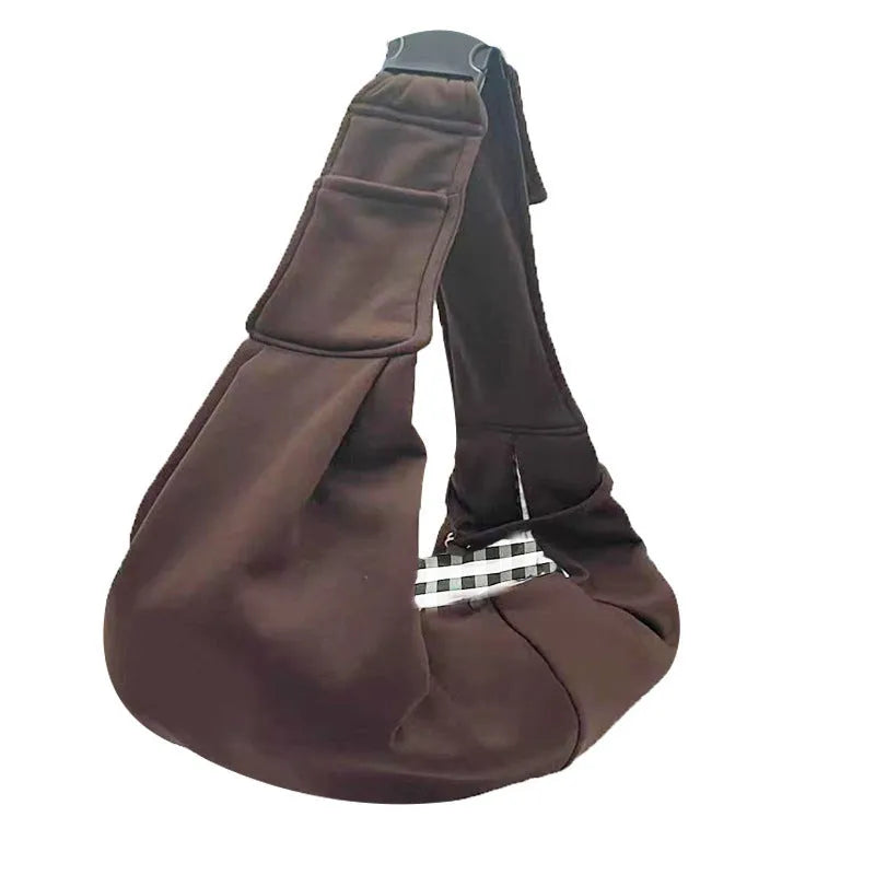 Folding cat messenger backpack with mesh panels shown in one of six colour options.