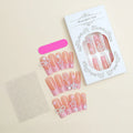 Super Long Water Pipe French Spot Drill Bow nail set with love pattern in XB-70-48 colour including plastic armour suit.