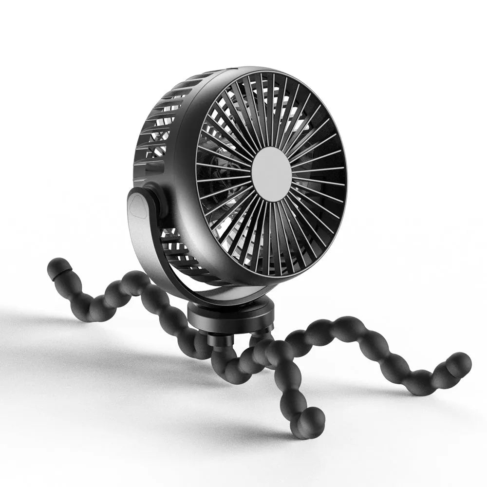 HOMEFISH F2 automatic shake head handheld fan with LED light and removable bracket