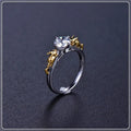 Black gold crown ring for cosplay with detailed modelling and copper construction
