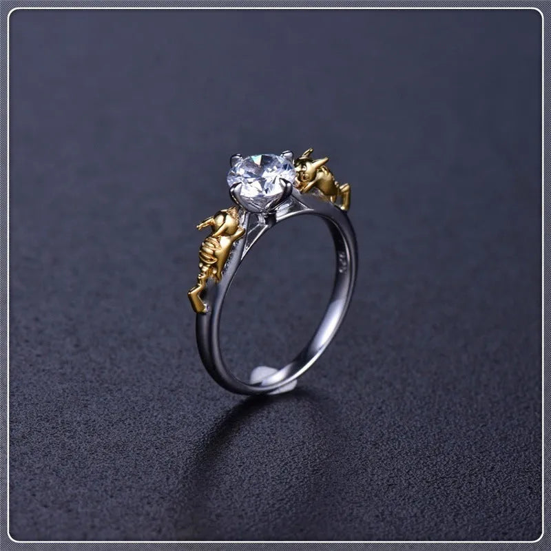 Black gold crown ring for cosplay with detailed modelling and copper construction