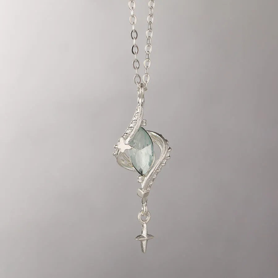 Hollow out creative pendant necklace mori style winding finish alloy electroplated cross chain 41-50cm adjustable unisex