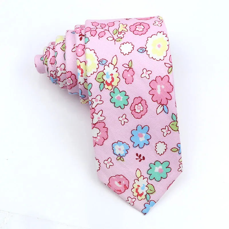 Narrow cotton bow tie with cartoon print pattern in assorted colour codes for men casual wear