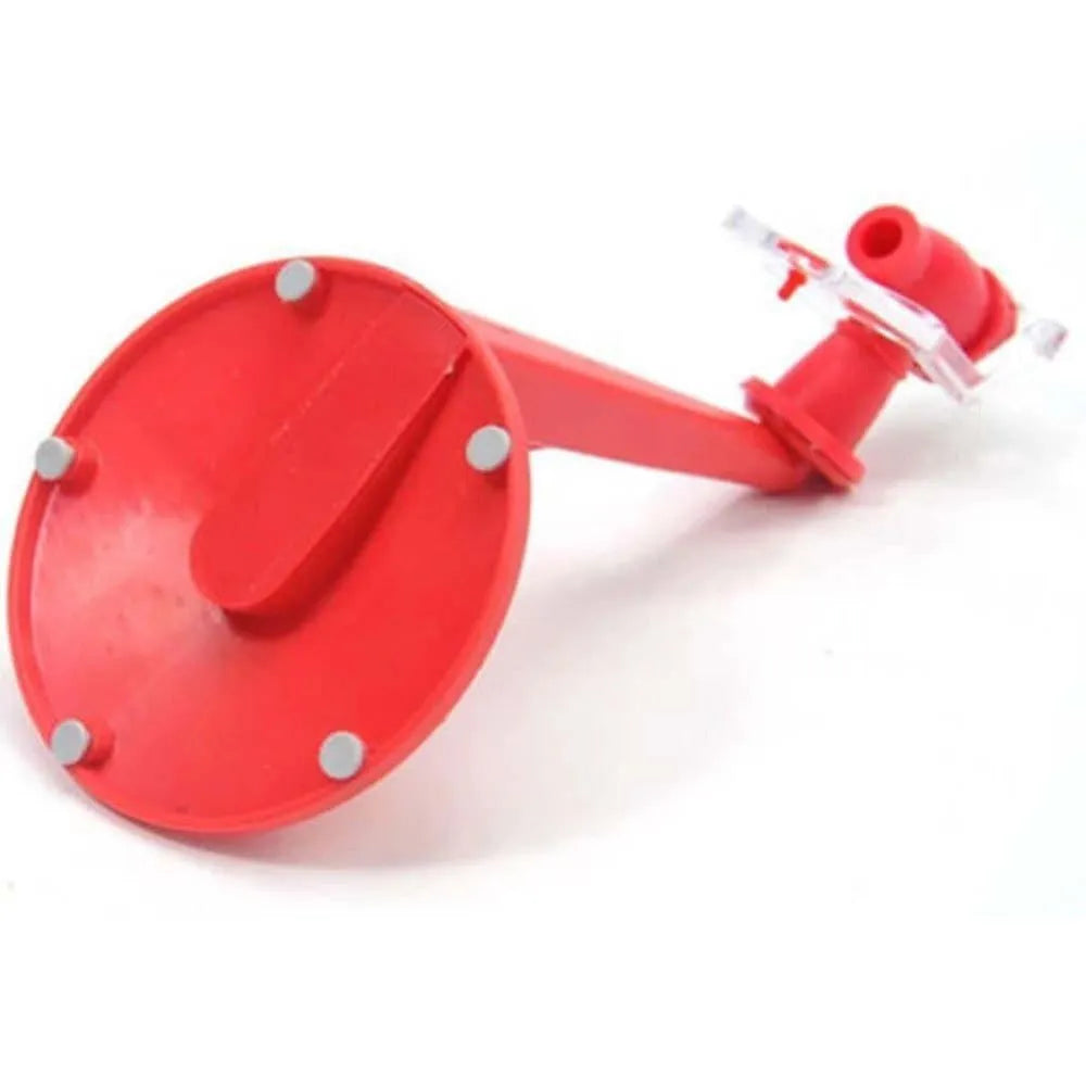 Red plastic Magic Tap soda dispenser accessory for 2-litre bottles
