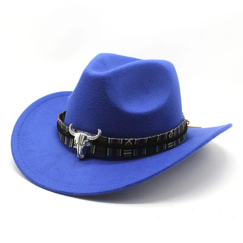 Western cowboy hat with bell crown in polyester fabric available in multiple colours for unisex size M