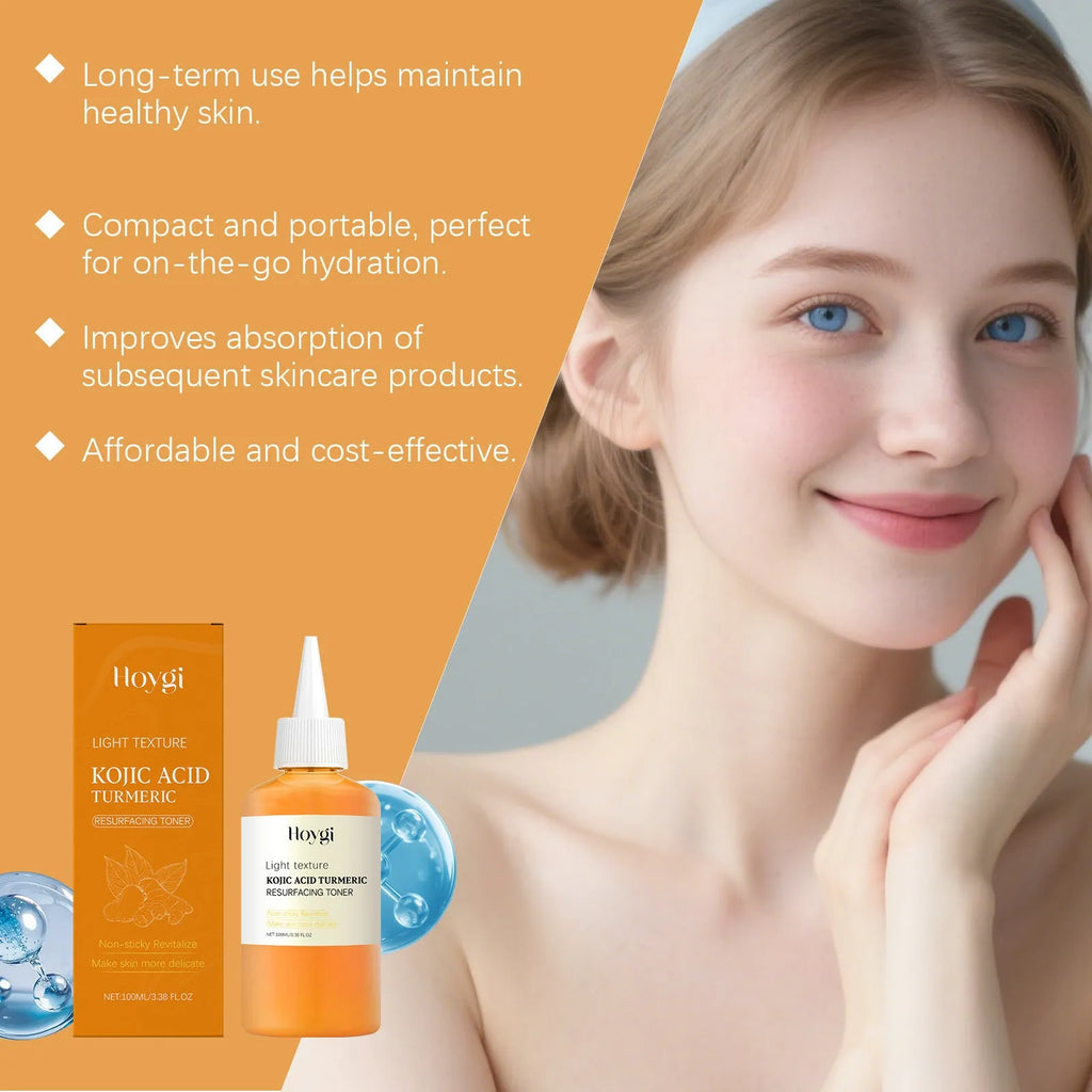 Turmeric moisturising water bottle with 100ml non-oily formula for facial skincare
