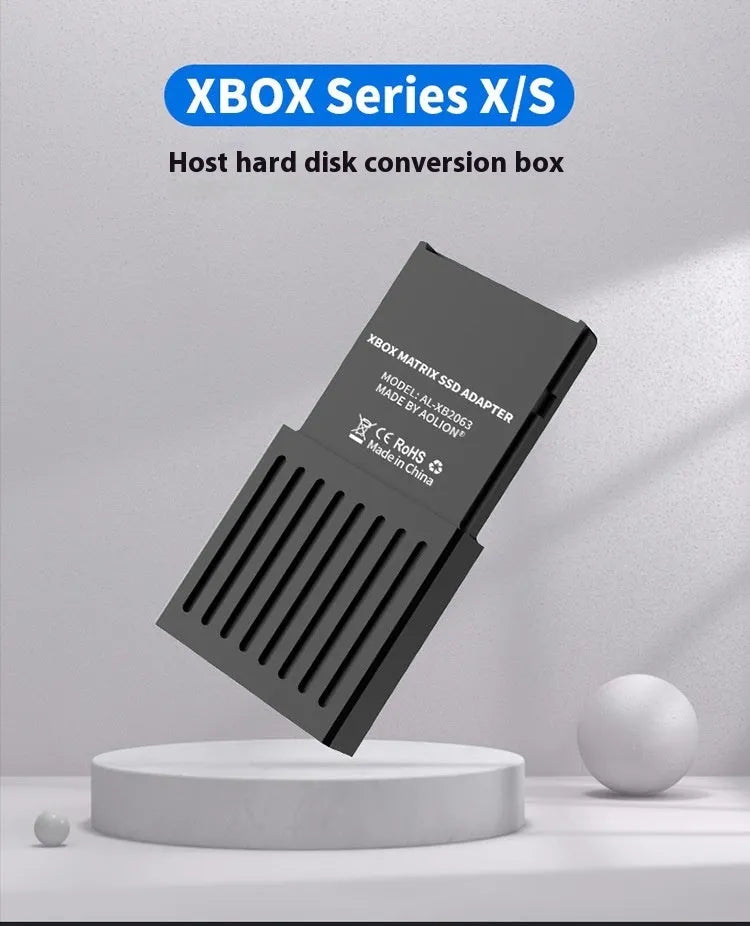 Aluminium alloy Xbox Series X/S hard drive switching box with screwdriver and manual