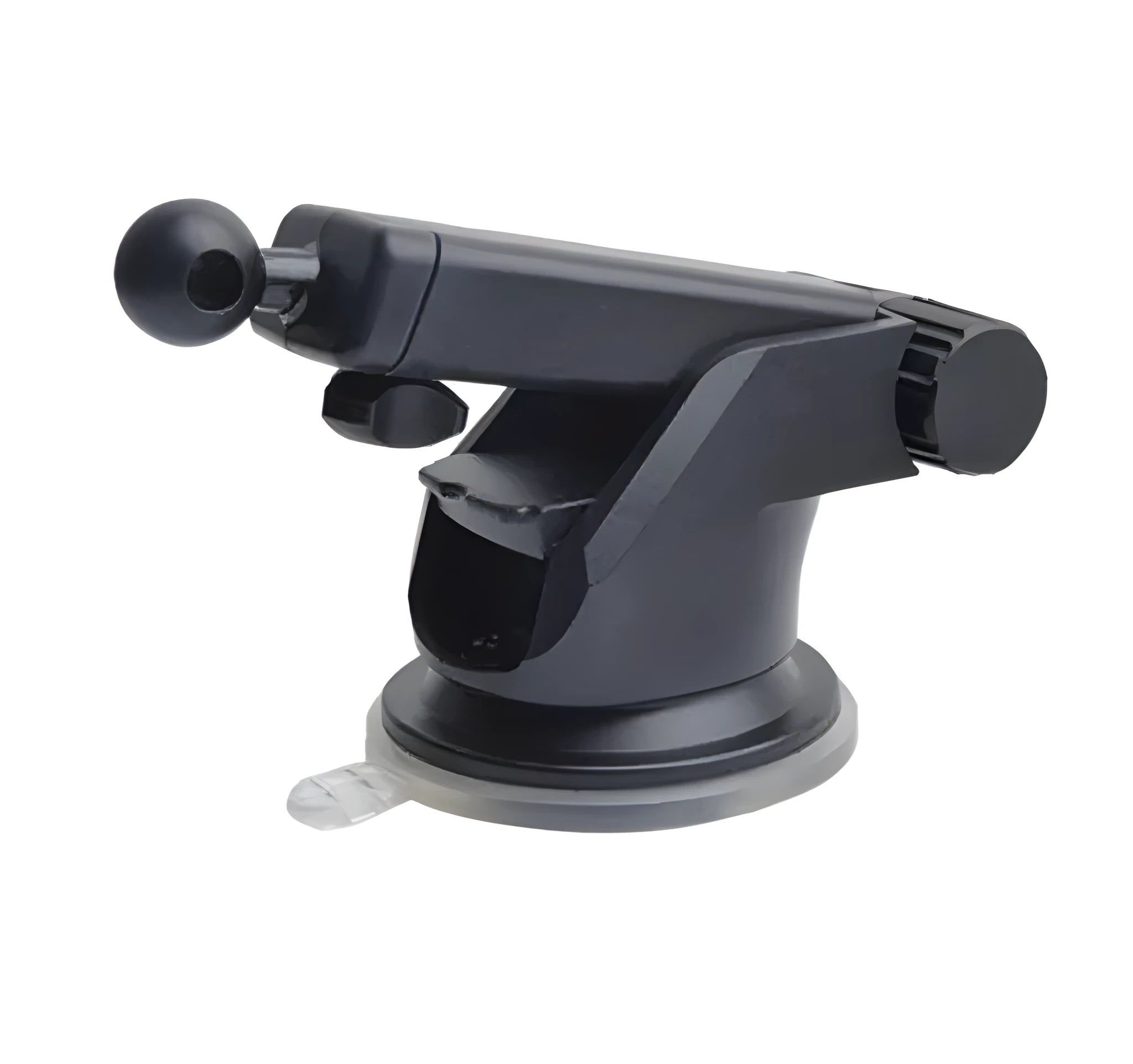 Universal telescopic car phone bracket with adjustable long rod made from black ABS plastic