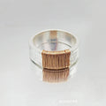 Geometric copper ring bracelet with irregular coil design in silver gold finish
